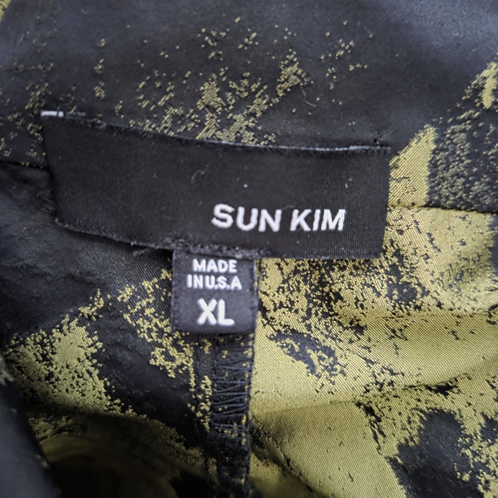 Sun Kim Lagenlook Abstract Print Vest Sleeveless Jacket XL - Picture 7 of 10